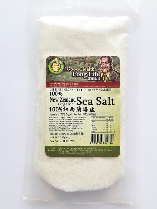 MIRACLE HOLISTIC 100 % ORGANIC SEA SALT- NEW ZEALAND 200G